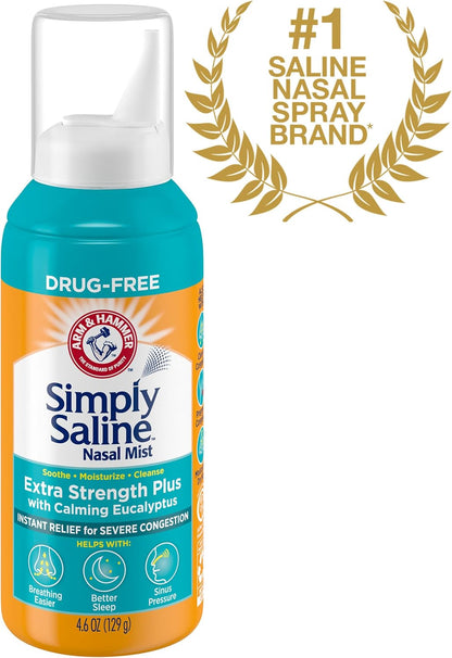 ARM & Hammer Simply Saline Extra Strength Plus Calming Eucalyptus, 4.6 oz