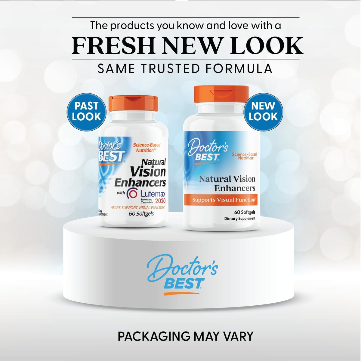 Doctor's Best Natural Vision Enhancers for Men & Women Non-GMO, 60 Softgels
