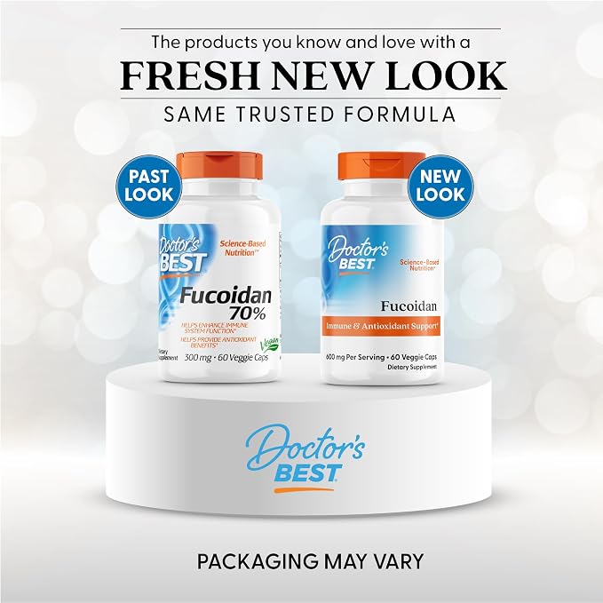 Doctor's Best Fucoidan Supplement for Men & Women, Non-GMO, 60 Veg Caps