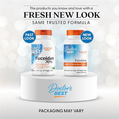 Doctor's Best Fucoidan Supplement for Men & Women, Non-GMO, 60 Veg Caps