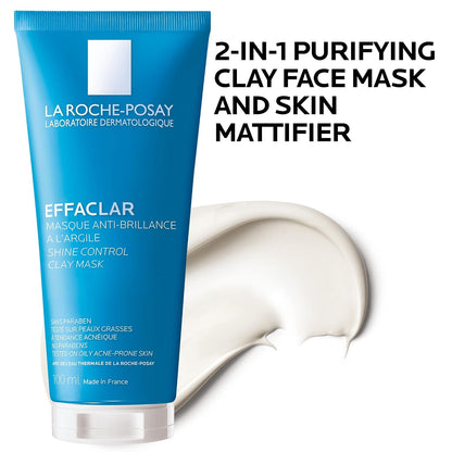 La Roche-Posay Effaclar Clay Face Mask for Oily Skin, 3.4oz