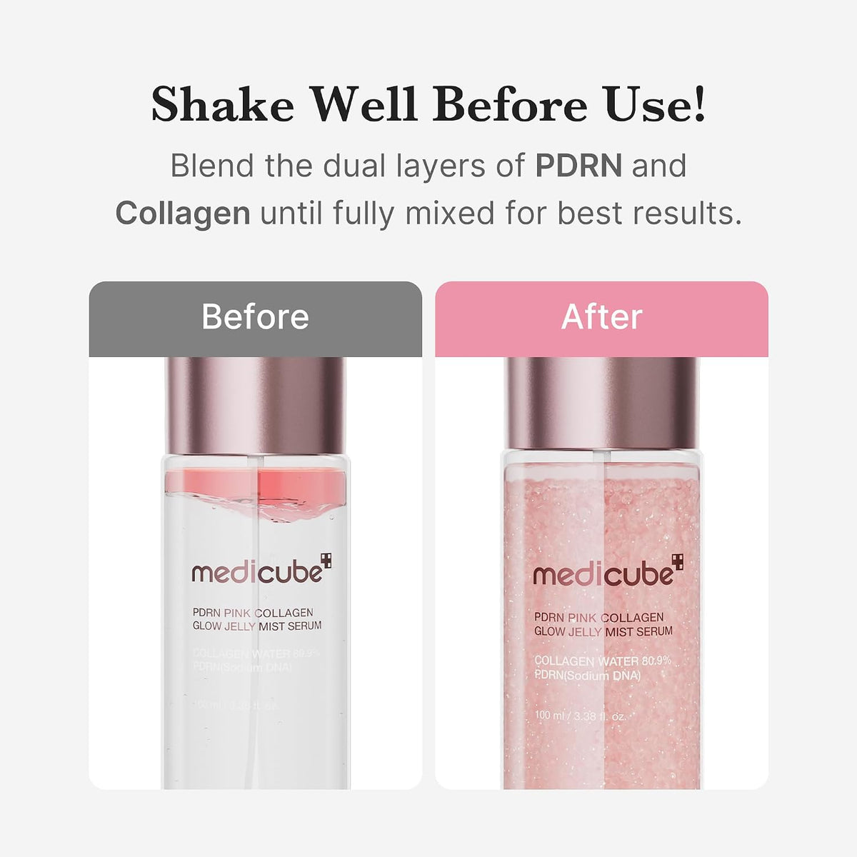 medicube Jelly Mist Serum with PDRN Collagen, Glow Facial Mist, 3.38 fl.oz