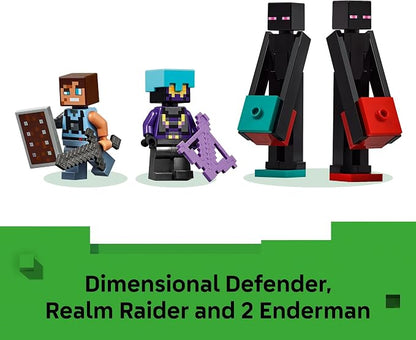LEGO Minecraft The Enderman Tower Building Toy for Boys & Girls - Video Game Building Set for Kids, Ages 9+ - 2 Toys in 1 for Player Vs. Player Pretend Play - Gift Idea for Gamers - 21279
