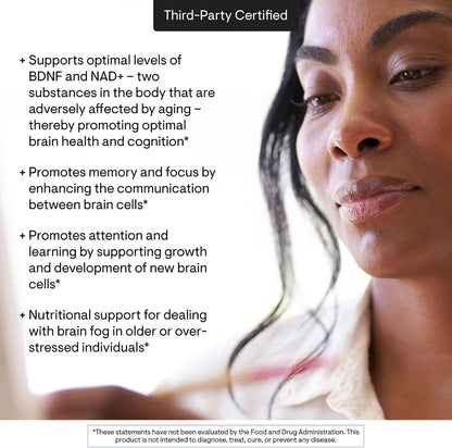 THORNE - Brain Factors - Brain Health Supplement with Nicotinamide Riboside, Coffee Fruit Extract & Betaine Anhydrous - Supports Learning, Memory & Cognition* - Third-Party Certified - 30 Capsules