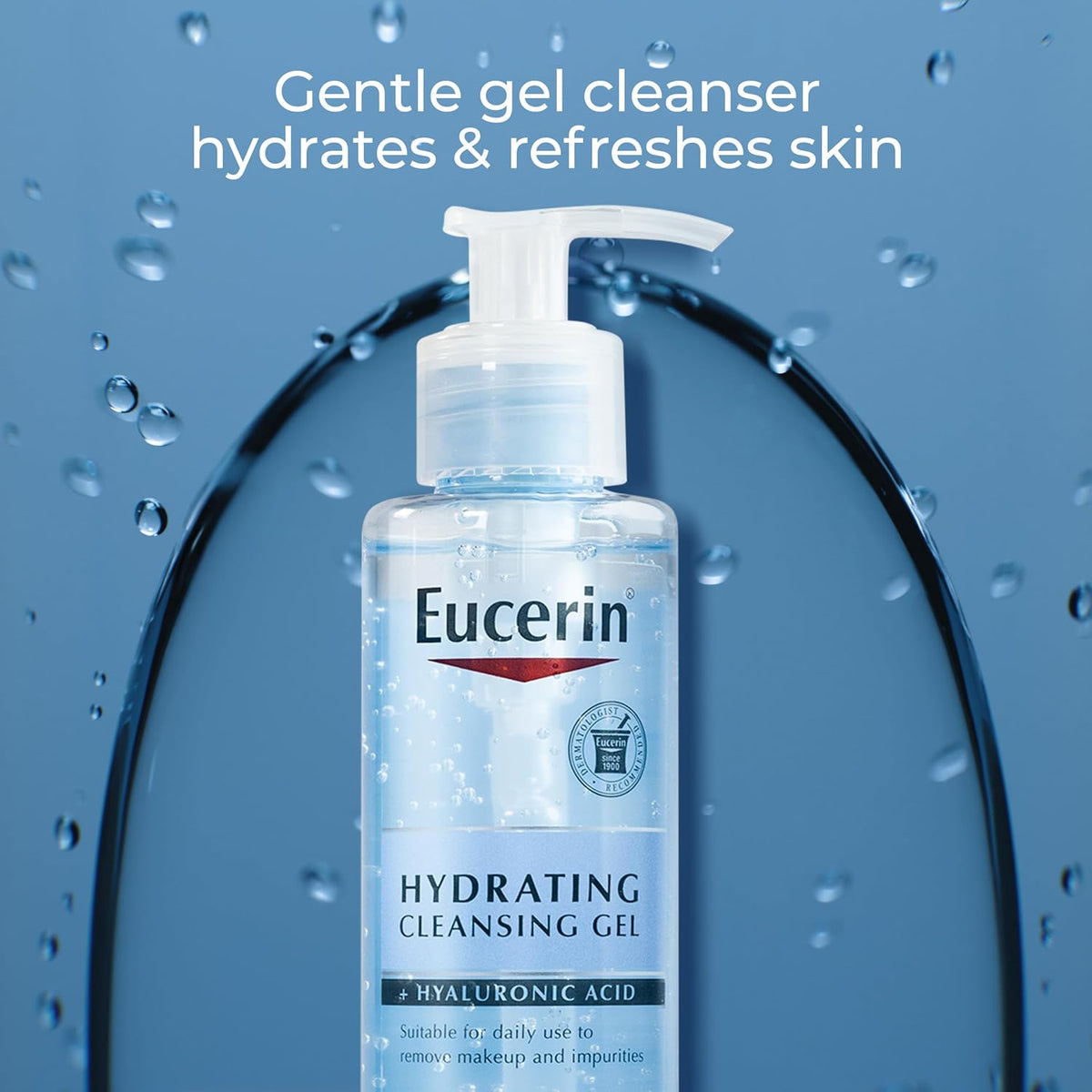 Eucerin Hydrating Cleansing Gel with Hyaluronic Acid, 6.8 FL OZ