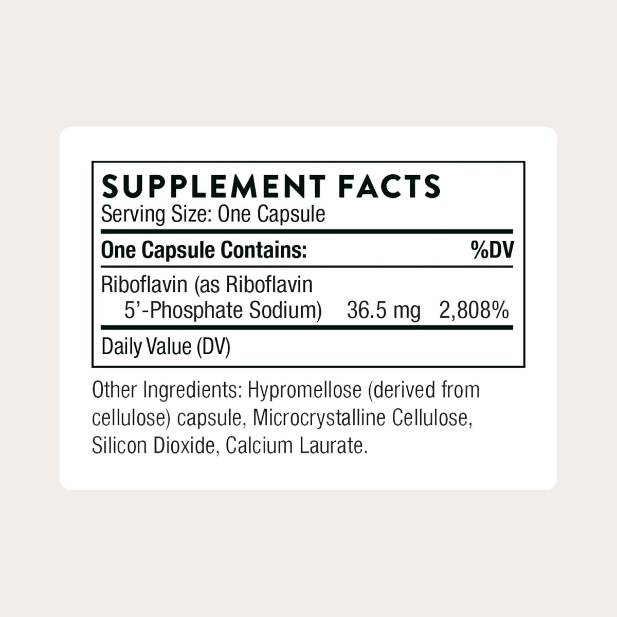 THORNE Riboflavin 5'-Phosphate, Vitamin B2 (R5P) Supplement, 60 Capsules