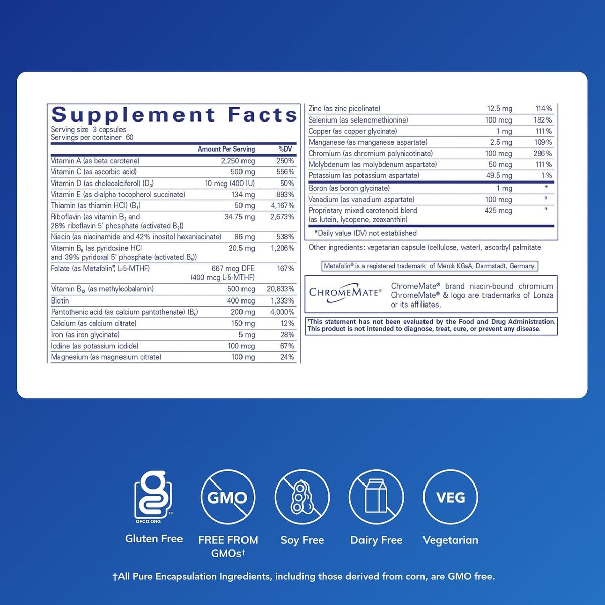 Pure Encapsulations Nutrient 950, 180 Capsules