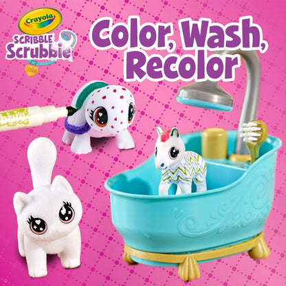 Crayola Scribble Scrubbie Pets Mega Set (25+ pcs), Reusable Pet Care Toy, Toys for Girls & Boys, Gift for Kids, Ages 3, 4, 5