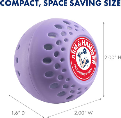 Arm & Hammer OdorBusterz Odor Eliminator Balls, Lavender, 6 Count - Baking Soda Odor Control for Closets, Drawers, Hampers & Small Spaces