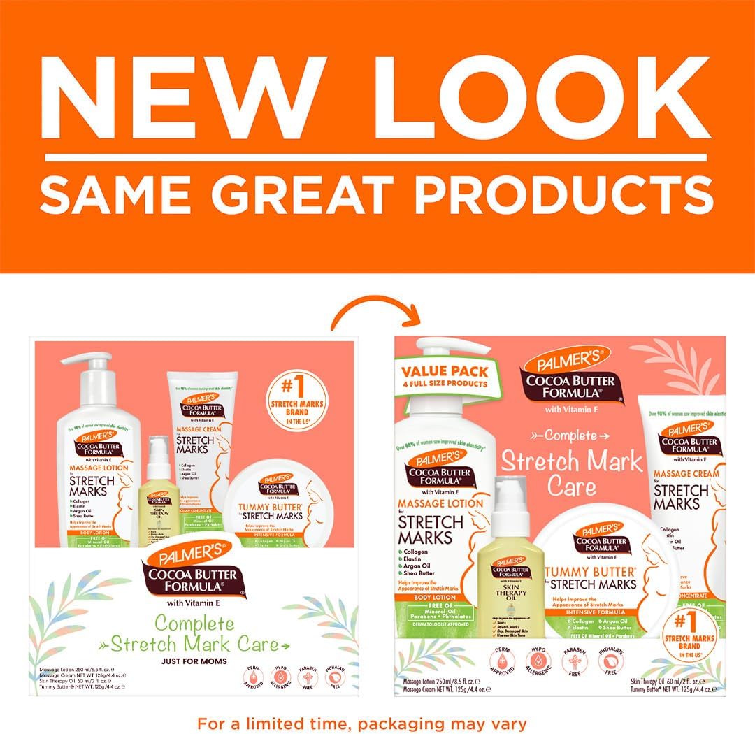 Palmer's Pregnancy Essentials Skin Care Kit, Cocoa Butter Formula (4 Piece)