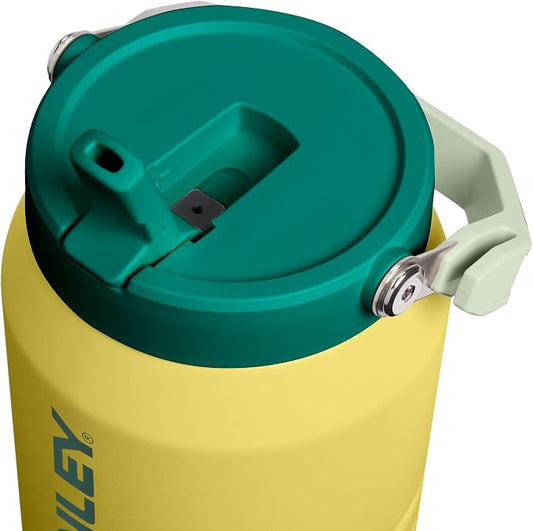 STANLEY IceFlow Flip Straw 2.0 Jug, 64 oz, Daffodil Emerald