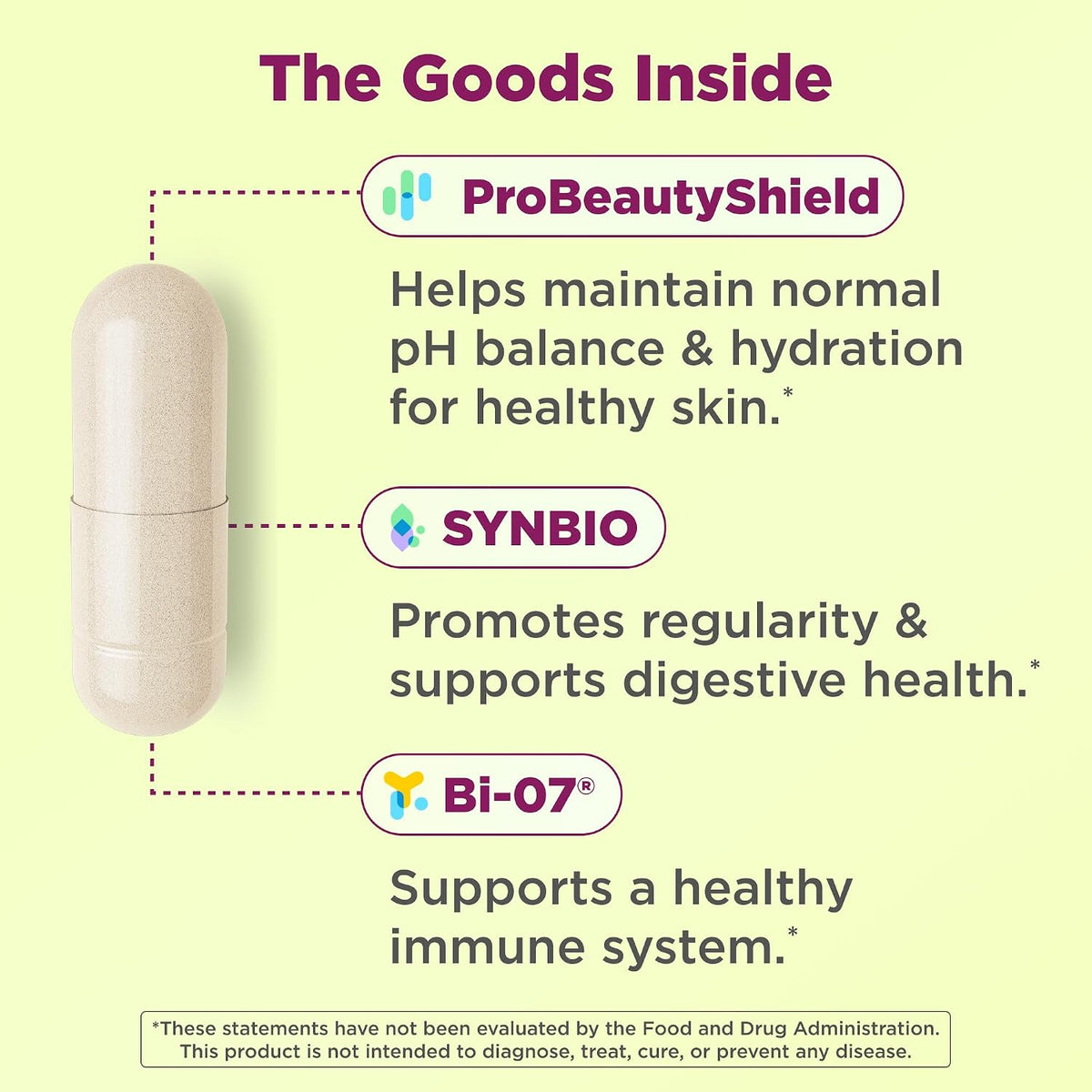 OLLY Precise Probiotics Skin Support Supplement, Supports Your Microbiome, Digestive & Immune Systems and Hydrated Healthy Skin,* Clinically Studied Strains, 30 Count