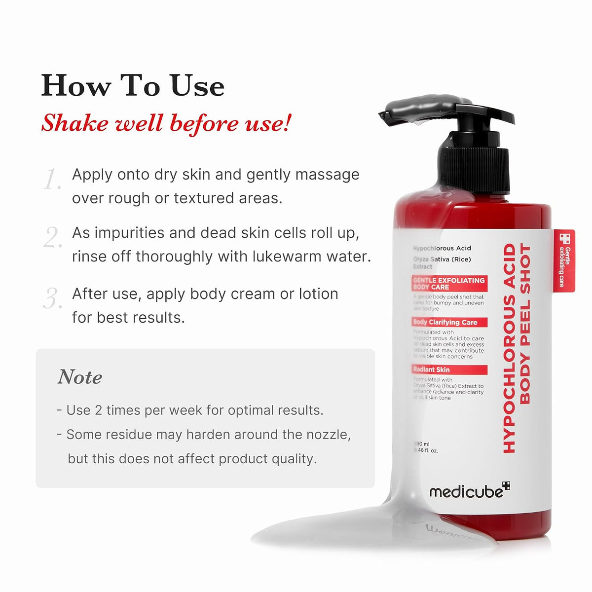 medicube Body Peel Shot Duo - Hypochlorous Acid & Kojic Acid Body Peel Shot
