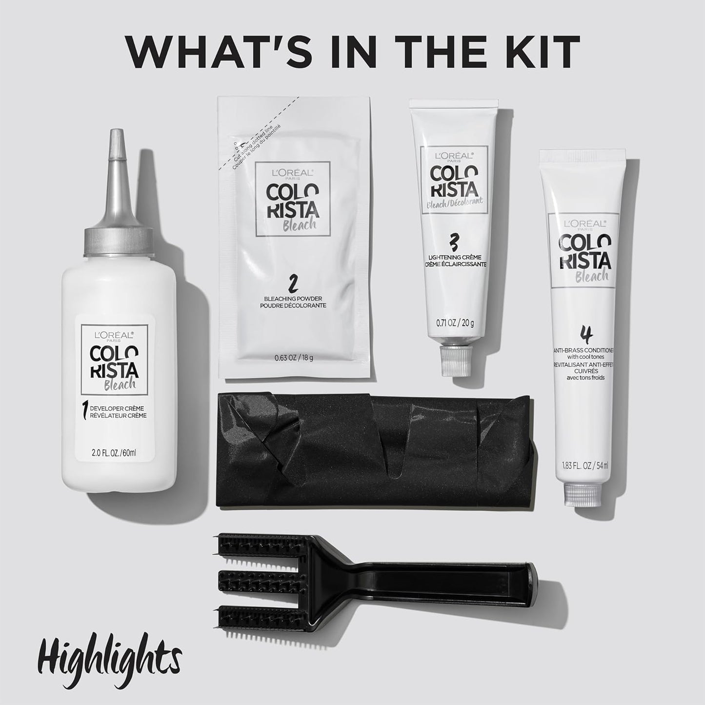 L’Oreal Paris Colorista Hair Bleach, Highlights Hair Color Kit, 1 Hair Bleach Kit