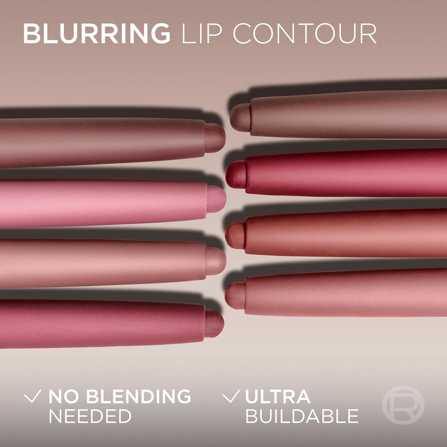 L'Oreal Paris Blurfiller Lip Liner, Lightweight, Buildable, and Sculpting Lip Pencil, Line, Define, and Contour for Fuller-Looking Lips, Brown Caramel, 0.21 oz