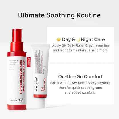 medicube Clear Skin Rescue Trio - Relief Cream, Peel Shot, Soothing Spray