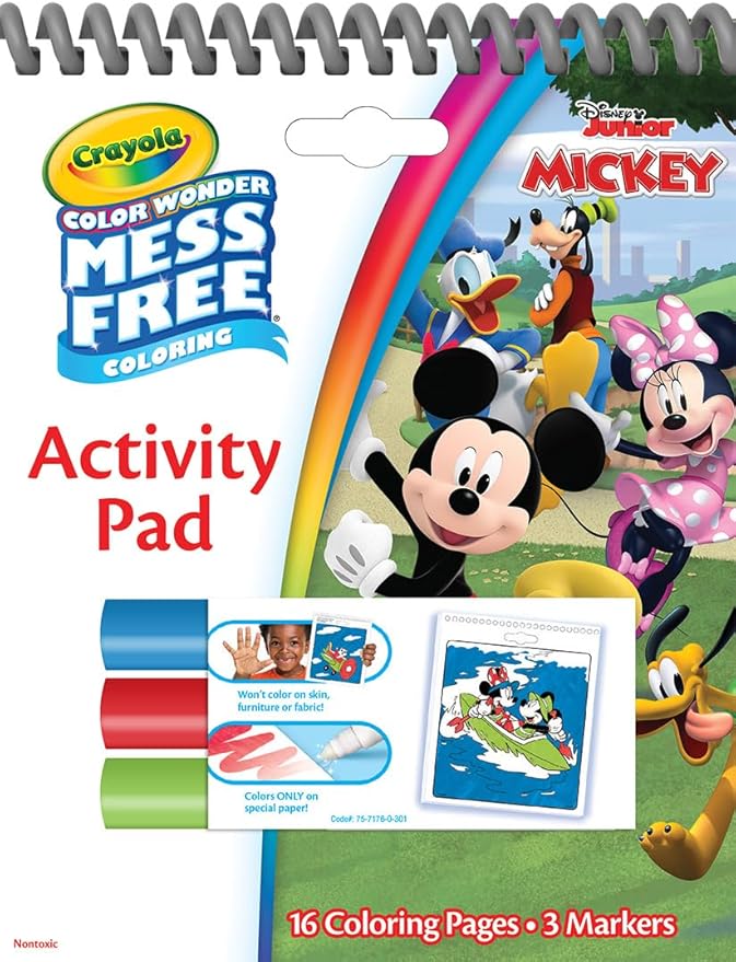 Crayola Disney Color Wonder Bundle (3 Pack), Toddler Mess Free Activity Pads & Markers, Disney Coloring Toys, Gift, 3+