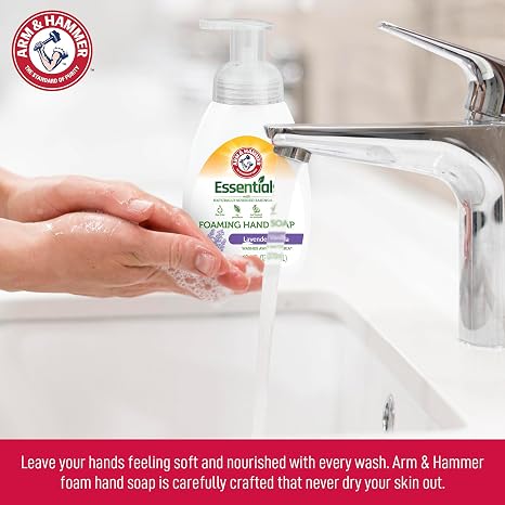 Arm & Hammer Foaming Hand Soap for Skin Cleaning - Cleanser with Lavender Vanilla Scent - Hand Soap Pump with Aloe Vera & Different Ingredients 12.5 Fl Oz (370mL)