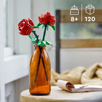 LEGO Roses - Building Toy for Kids, Girls & Boys, Ages 8+ - Artificial, Fake Roses for Home Decor & Display - Gift Idea for Plant & Flower Lovers - 40460