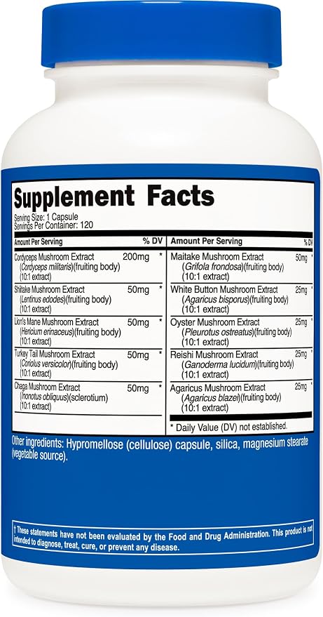 Nutricost Mushroom Complex Supplement, 120 Capsules for 120 Servings