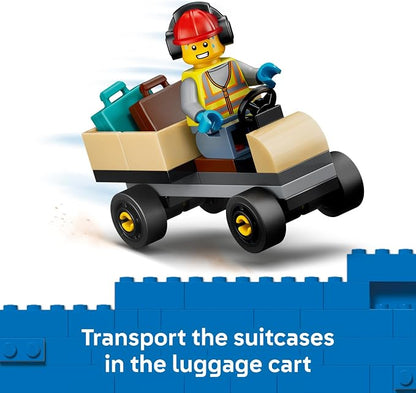 LEGO City Passenger Jet 60492 | Building Toys for Boys & Girls, Ages 4+, Airplane Toy Set W/ 4 Minifigures, Pretend Play, 118 pieces, Gift for Birthdays