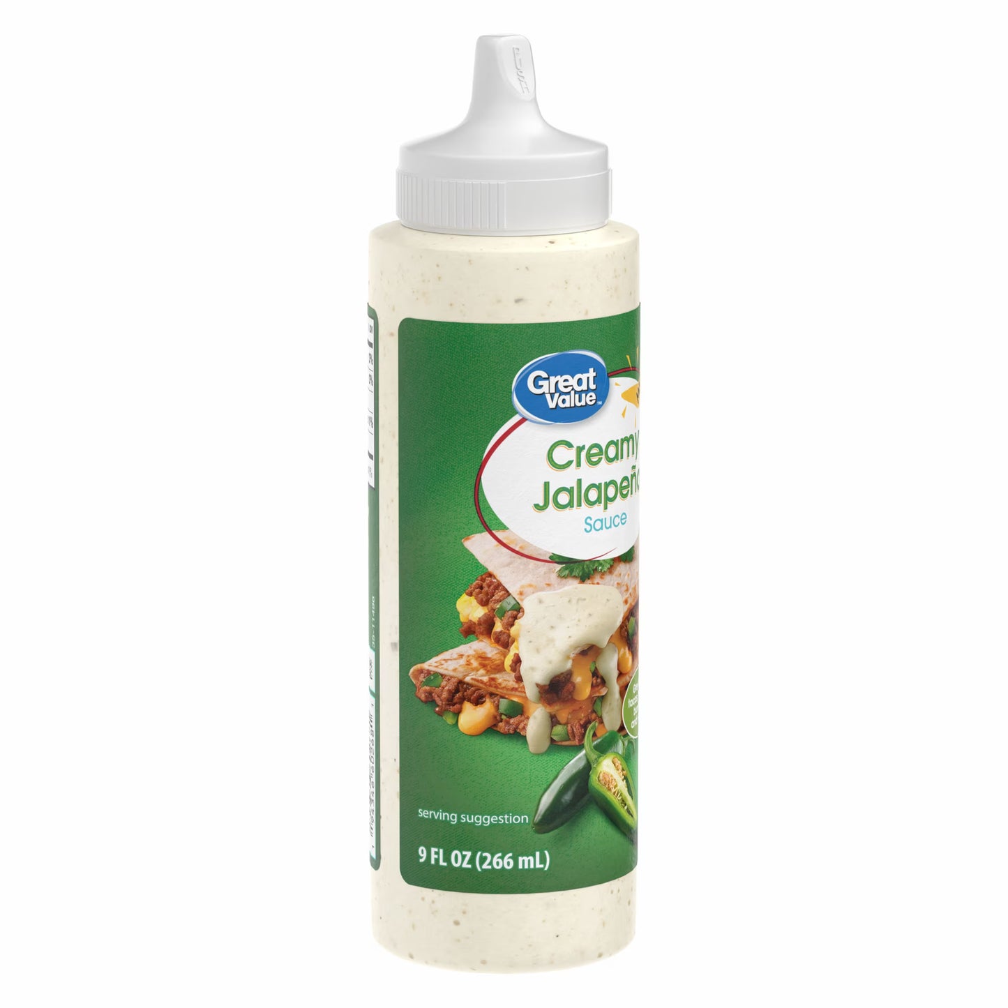 Great Value Creamy Jalapeno Sauce, 9 fl oz Bottle