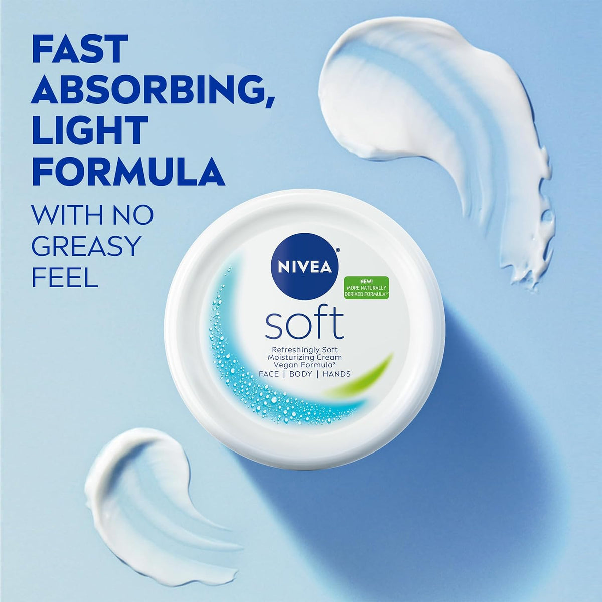 NIVEA Soft Moisturizing Cream for Body, Face and Hands, 16 OZ