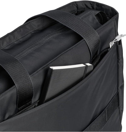 STANLEY Vitalize Tote| Gym, Work & Travel Bag with Laptop Sleeve | Expandable Bottom Compartment | Tumbler & Water Bottle Pockets | Durable Recycled Fabric | Black