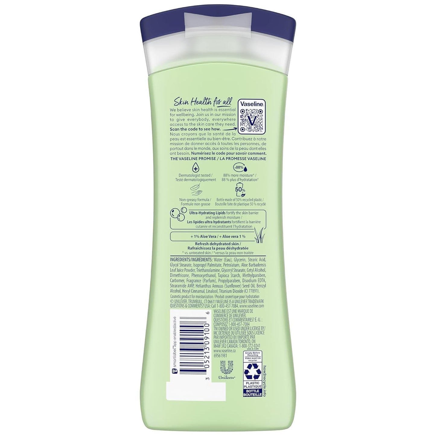 Vaseline Soothing Hydration 6-Pack – Intensive Care Moisturizing Hand and Body Lotion with Aloe, Ultra-Hydrating Lipids, 48 Hours of Moisture, 10 Oz Ea