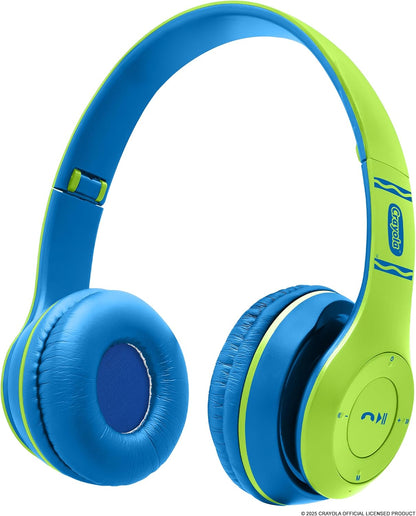 Crayola Kids Over Ear Headphones, Wireless Headphones with Microphone | Lightweight Comfortable Head Phones for Home Travel, Bluetooth 5.0, 5H Playtime, Rechargeable, Hi-Res Sound Audio, FM Radio