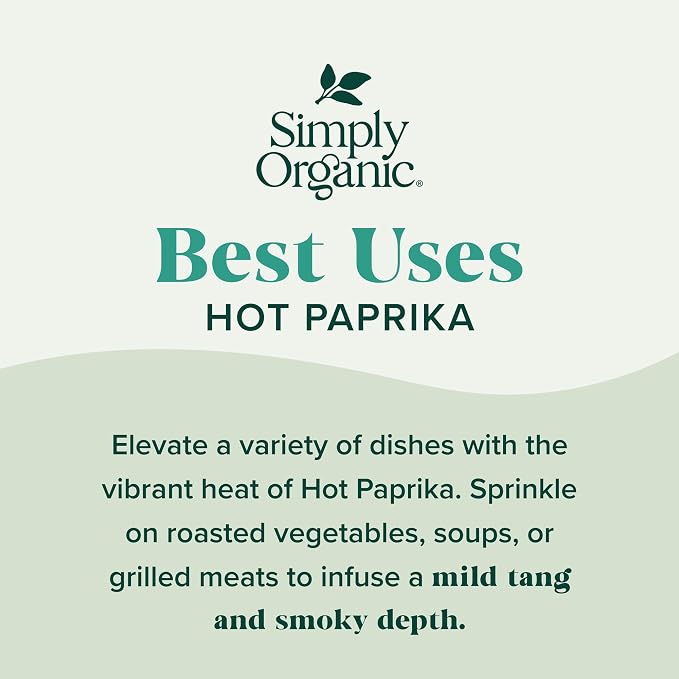 Simply Organic, Paprika Hot, 2.86 Ounce