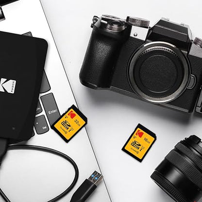 Kodak 32GB 10-Pack SDHC Card, UHS-I U1 V10 Premium, up to 85MB/s Read Speed, for Full HD Video and High-Resolution Pictures, Compatible with SDHC Standard (10-Pack)