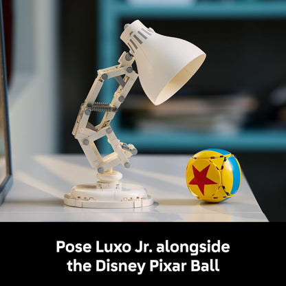 LEGO Ideas Disney Pixar Luxo Jr. - Room Decor and Building Set for Adults - Office and Desk Decor for Women and Men, Ages 18+ - Brick-Built Lamp DIY Kit - Collectible Gift Idea for Movie Fans - 21357
