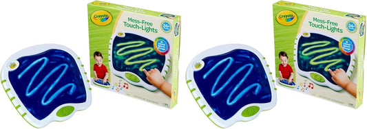 Crayola Toddler Touch Lights, Musical Sensory Toys for Toddlers, Essential Easter Basket Stuffers & Gifts, Light Up Drawing Pad, Mess Free Painting, Travel Activity, 2+ (Pack of 2)