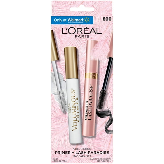L'Oreal Paris Voluminous Waterproof Mascara, Blackest Black, Combo Pack