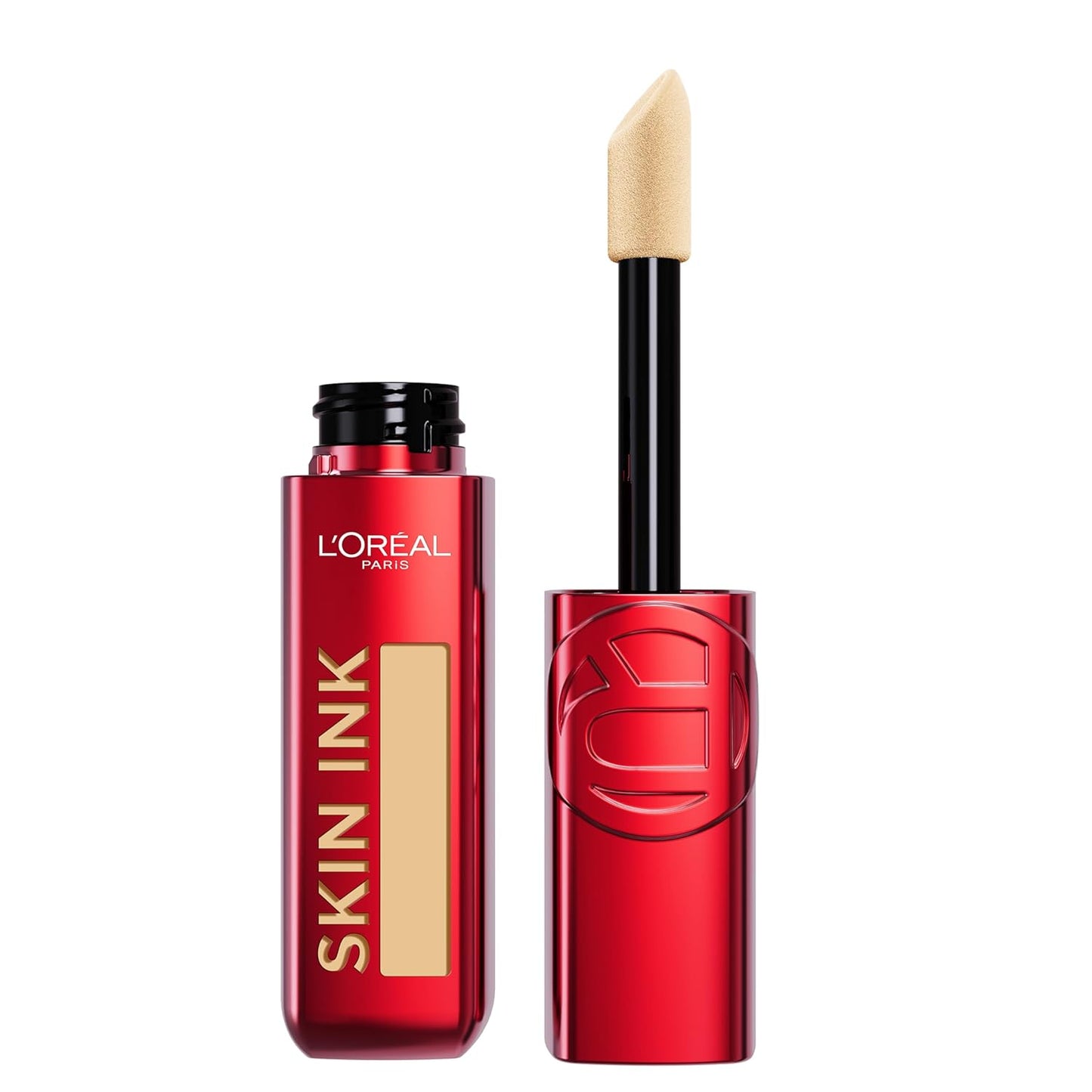 L'Oreal Paris Infallible Skin Ink 2-in-1 Foundation Concealer Hybrid Face Makeup, up to 48HR Transfer-Resistant with Medium Coverage, 140 Medium Warm
