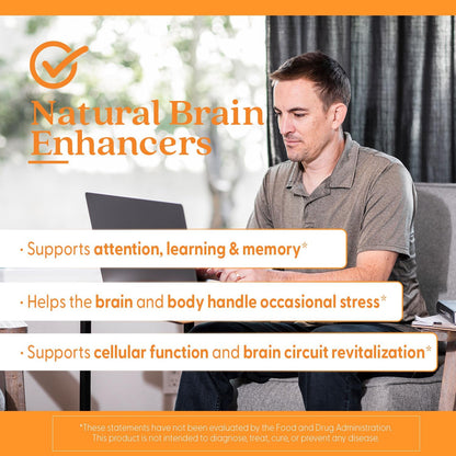 Doctor's BEST Natural Brain Enhancers, Gluten Free, 60 Ct Veg Caps