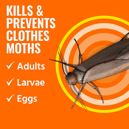 TERRO Clothes Moth Killer, 3-Pack, Kills Adult Moths, Larvae & Eggs