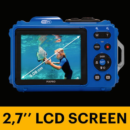KODAK PIXPRO WPZ2 16MP Waterproof Digital Camera, 15m, 4X Zoom, Blue