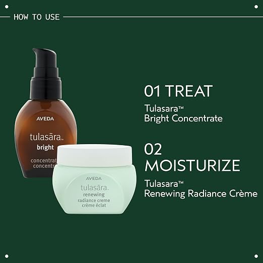 Aveda Tulasara Bright Concentrate | Brightening Serum with Licorice Root & Vitamin C | Visibly Evens Skin Tone Over time | 97% Naturally Derived*, 1 Fl Oz
