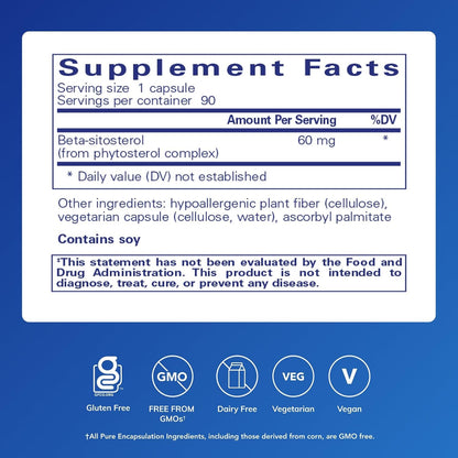 Pure Encapsulations Beta-Sitosterol, 90 Capsules