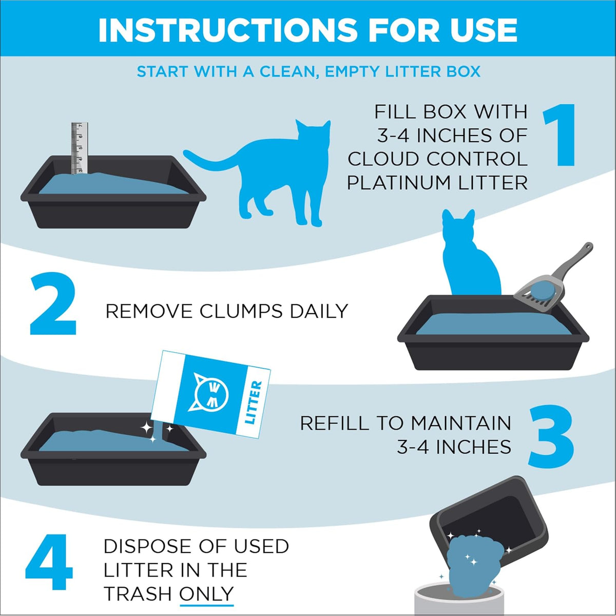 ARM & Hammer Cloud Control Platinum Cat Litter, Multi-Cat, 18 lbs