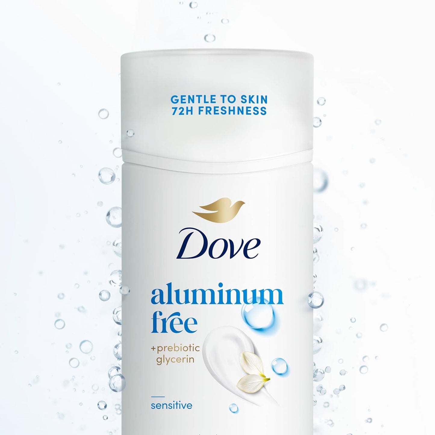 Dove Deodorant Stick Sensitive for 72 Hour Odor Protection Aluminum Free 2.4 oz (Pack of 2)