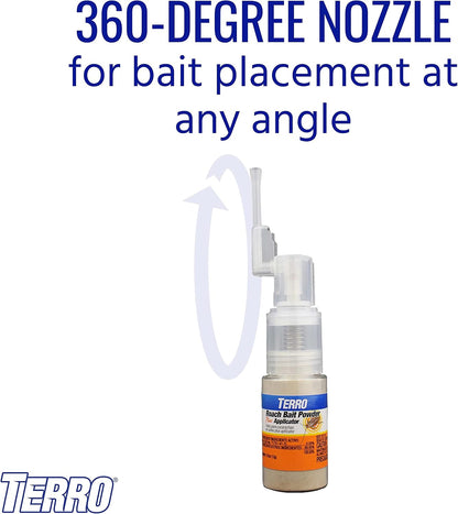 TERRO Roach Bait Powder with Precision Applicator, 0.53 oz Tube