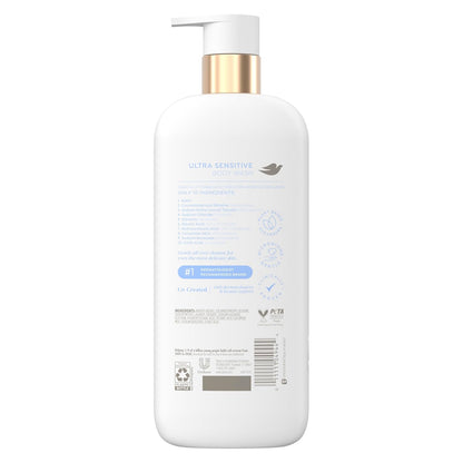Dove Serum Body Wash Ultra Gentle hydrating cleanse with only 10 essential ingredients 18.5 Fl Oz (Pack of 4)