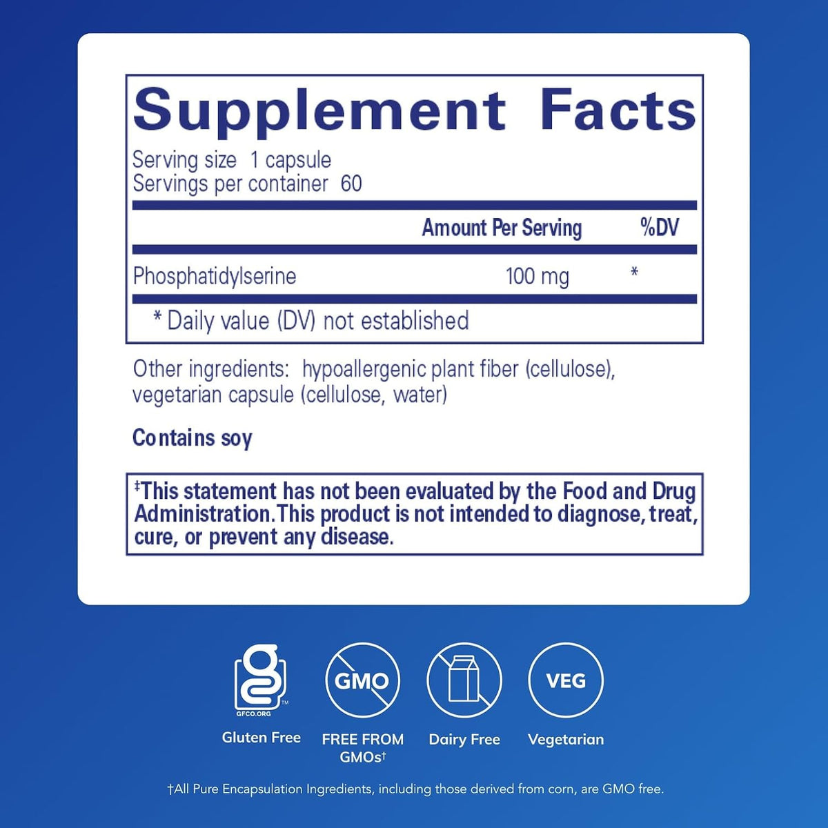 Pure Encapsulations PS 100, 60 Capsules
