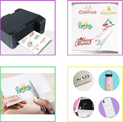 KODAK Photo Sticker Paper Glossy, 8.5”x11”, 50 Count, 120gsm
