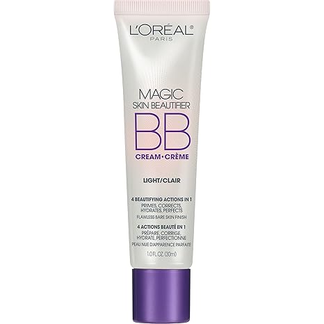 L'Oréal Paris Magic BB Cream, Hydrating Skin Beautifier & Color Changing Foundation, Light Coverage, Light, 1 fl oz.