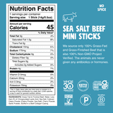 Chomplings Sea Salt Beef Mini Jerky Meat Sticks, 4g of Protein (6 Count)