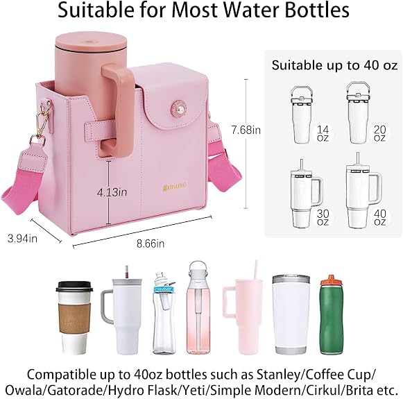 Stanley Cup Purse.Stanley Purse Cup Holder Bag.Water Bottle Holder. Bag with Water Bottle Pocket